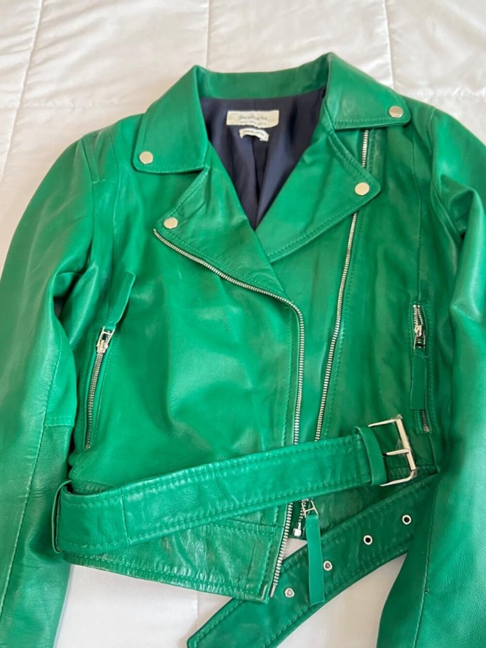 Jacket leather green